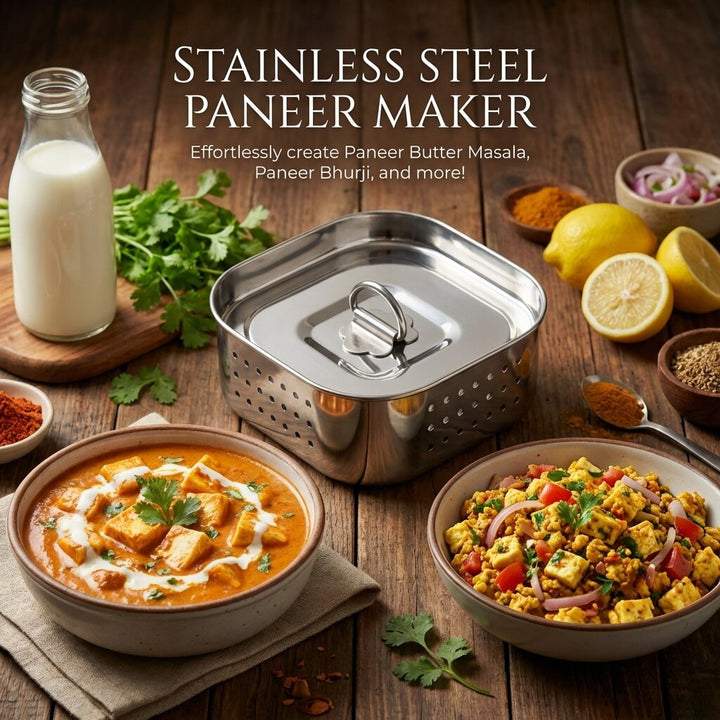 Stainless   Steel   Paneer   Maker   |   400+   Grams   Home-Made   Paneer
