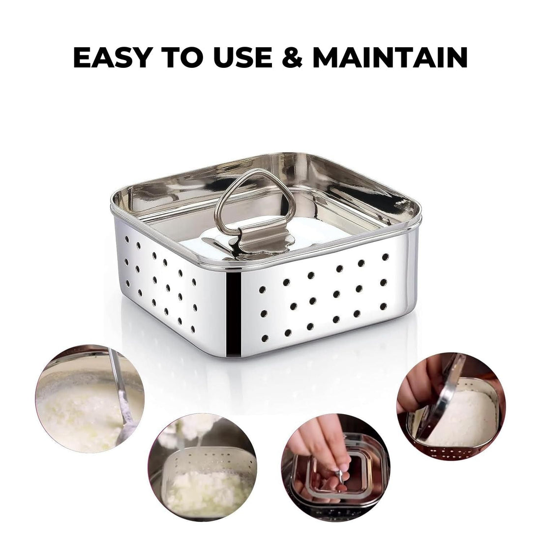 Stainless   Steel   Paneer   Maker   |   400+   Grams   Home-Made   Paneer