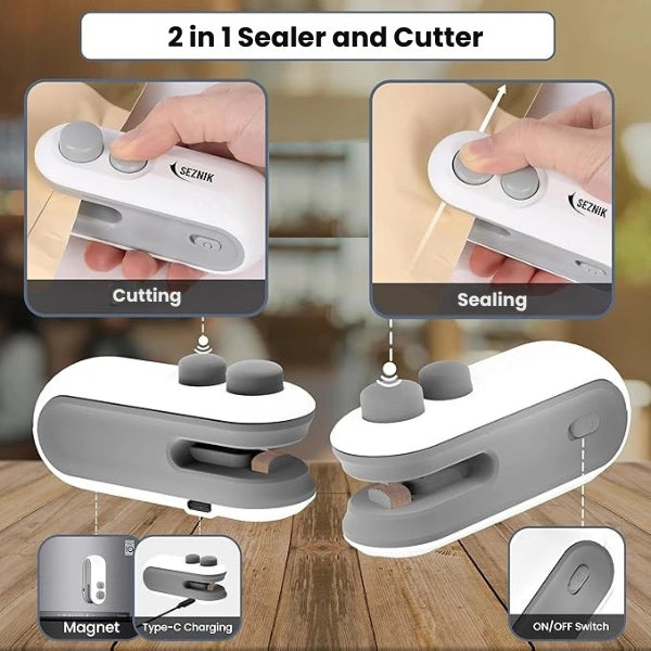 Portable Mini Sealer | No Preheating Needed | Airtight Seal