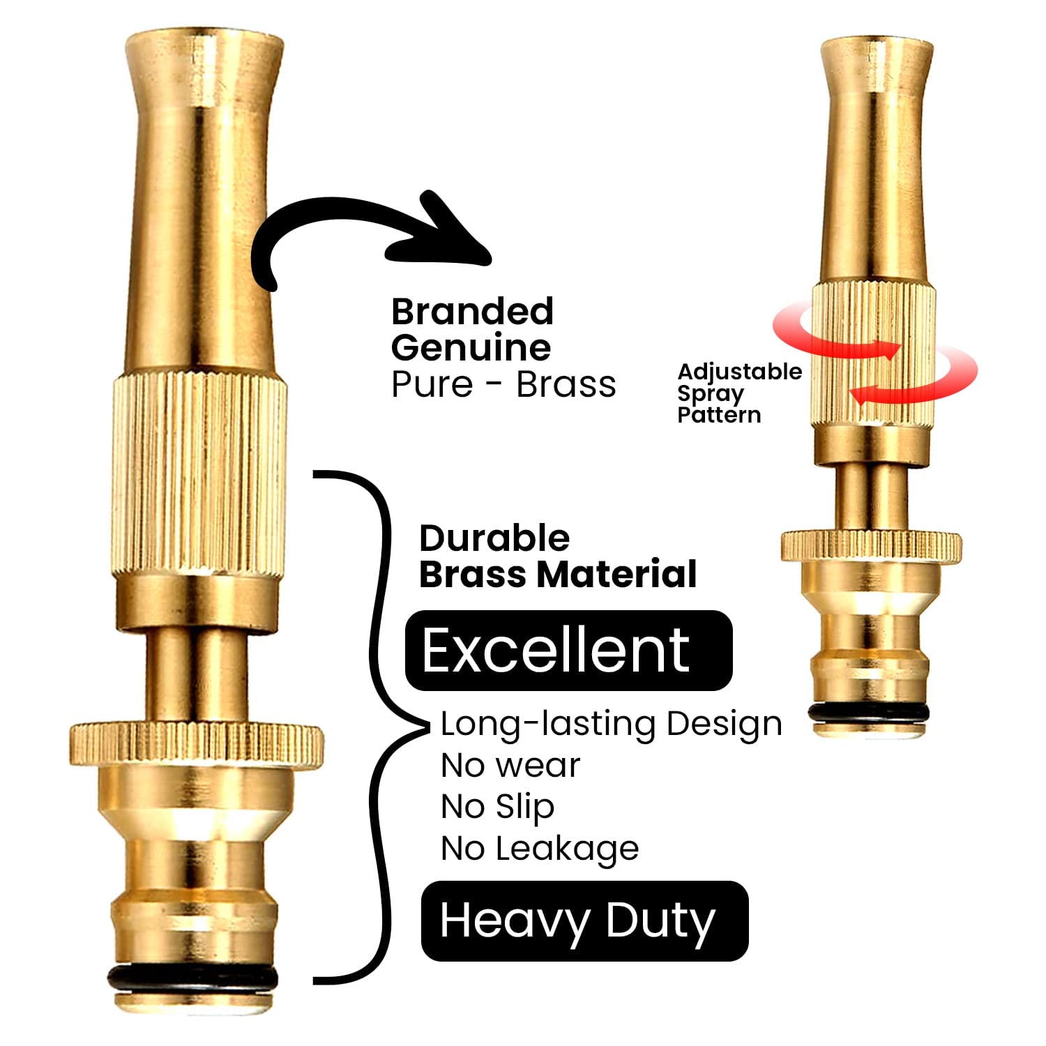 [Pack   Of   2]   High   Pressure   Brass   Water   Spray   Nozzle