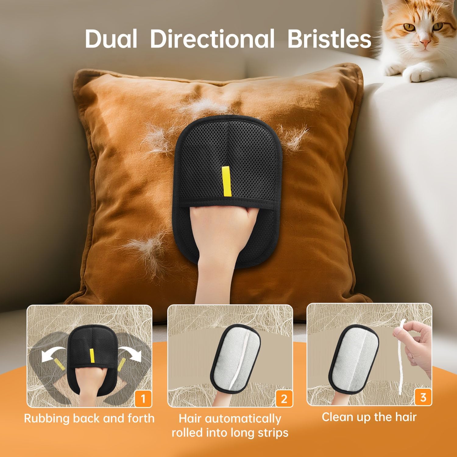 Pet Hair Removal Gloves - Premium Quality (Buy 1 Get 1 Free)