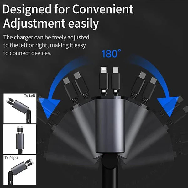 4 in 1 Retractable Charging Cables