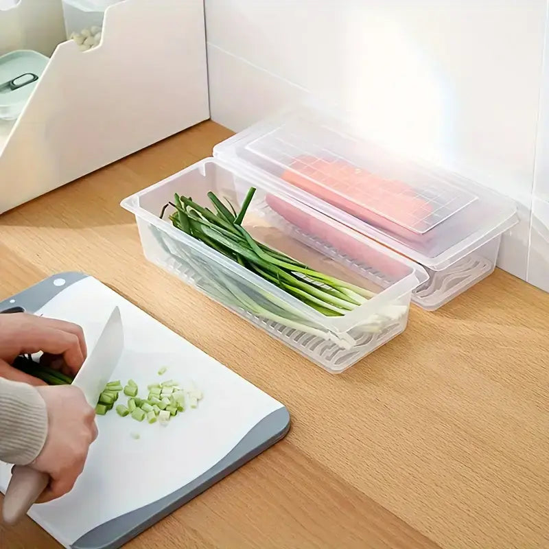 FreshBox - High Quality Fridge Organizer Box with Drain Plate