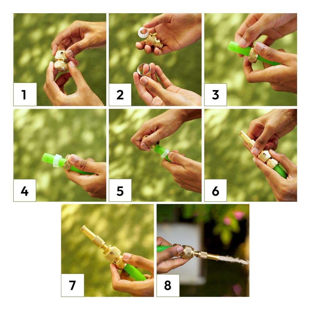 [Pack   Of   2]   High   Pressure   Brass   Water   Spray   Nozzle