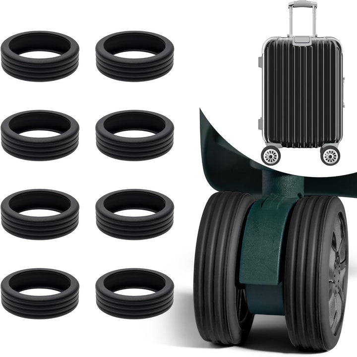 [16   PCS   SET]   Silicone   Suitcase   Wheel   Cover   Protectors