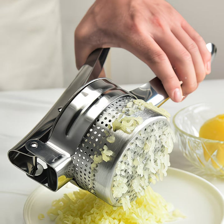PressMaster 2-in-1 Stainless Steel Masher & Juicer Tool