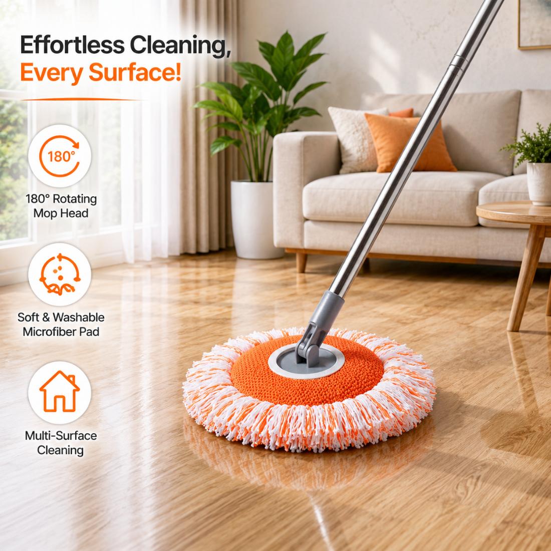 Multi-Surface Rotating Cleaning Mop