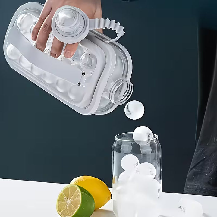 FrostFlow 2-in-1 Ice Water Bottle & Cube Maker (17 Grid Chill System)