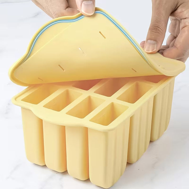 12-Grid Ice Pops & Kulfi Maker Tray with Lid