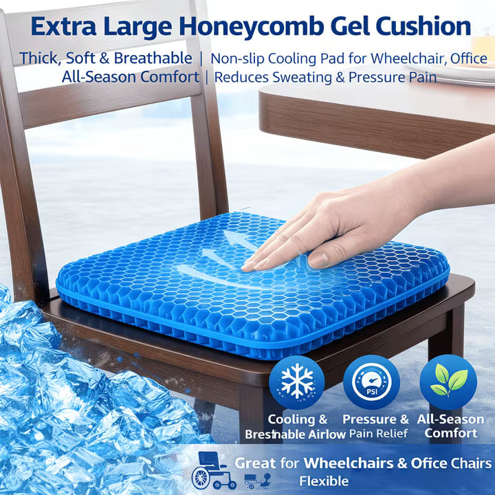 CoolRelief Honeycomb Gel Seat Cushion