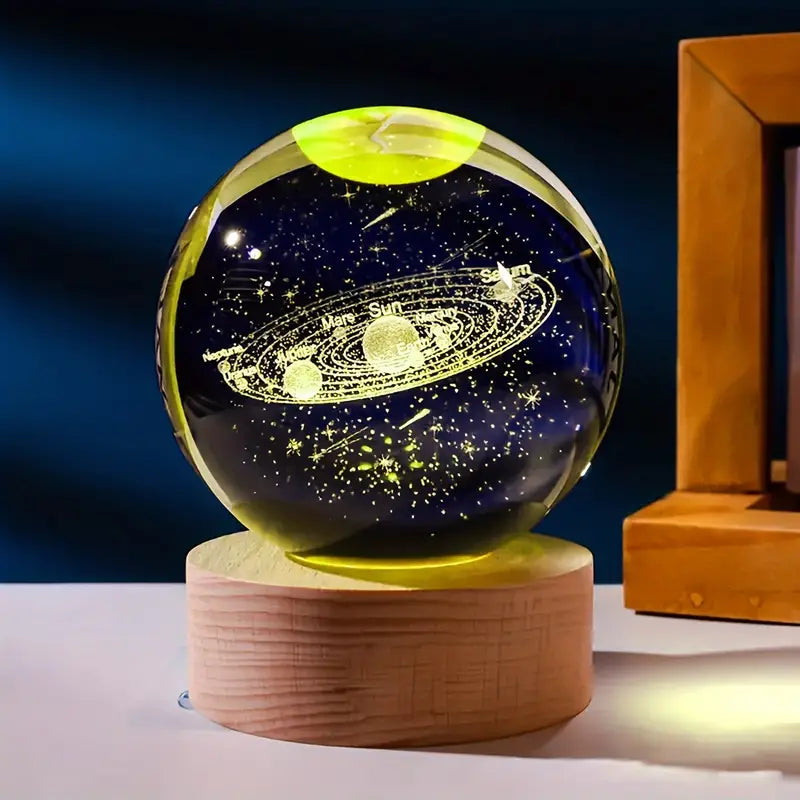 3D Galaxy Crystal Ball Lamp