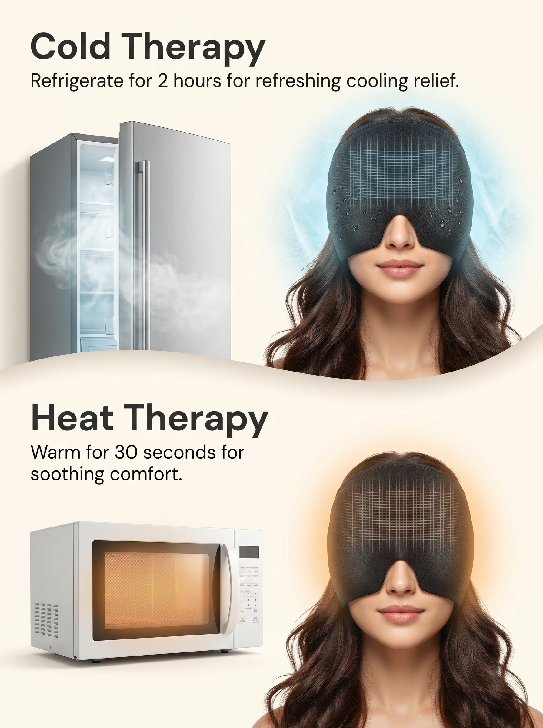Headache Relief Cap | Cooling & Heating Therapy Wrap