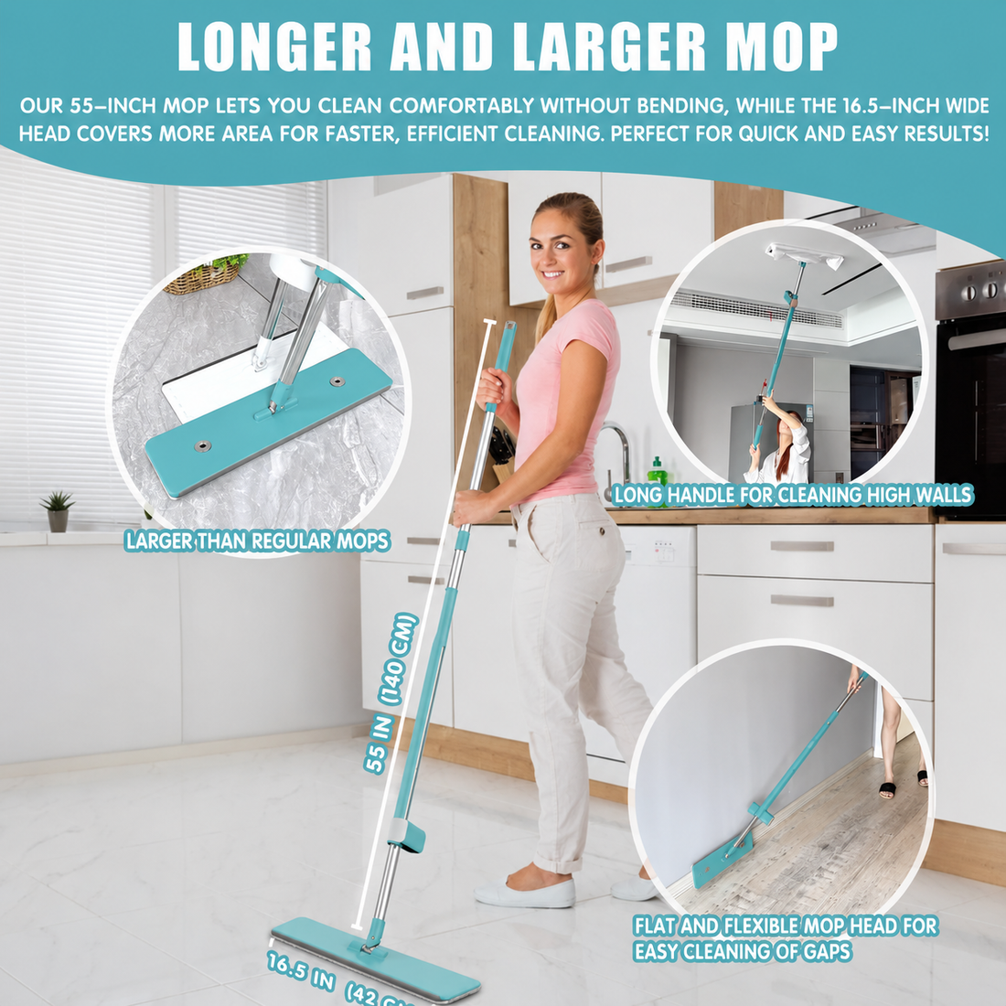 360° Self-Wringing Magic Mop — Clean Your Entire House in 15 Minutes Without Bending