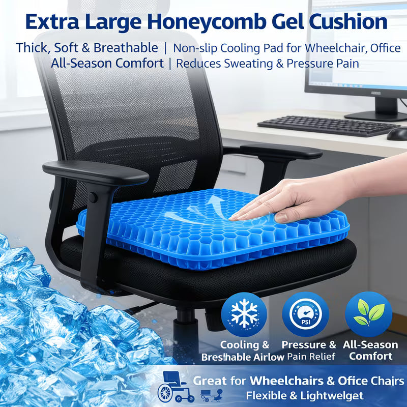 CoolRelief Honeycomb Gel Seat Cushion