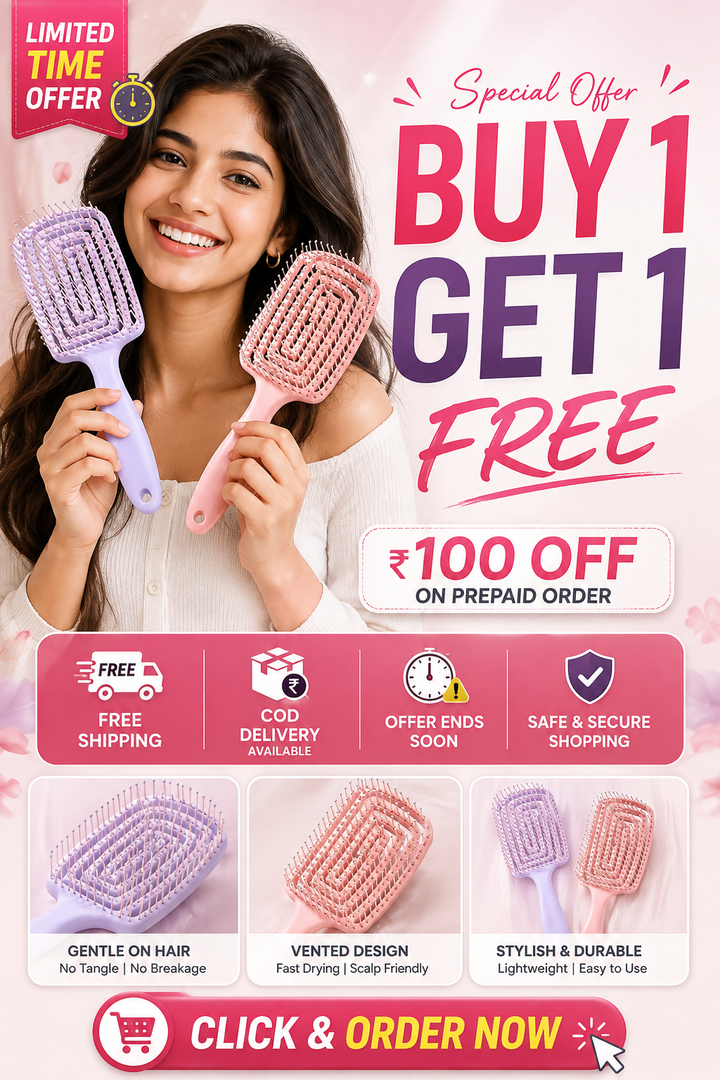 Viral 3D Flexible Hair Brush for All Hair Types