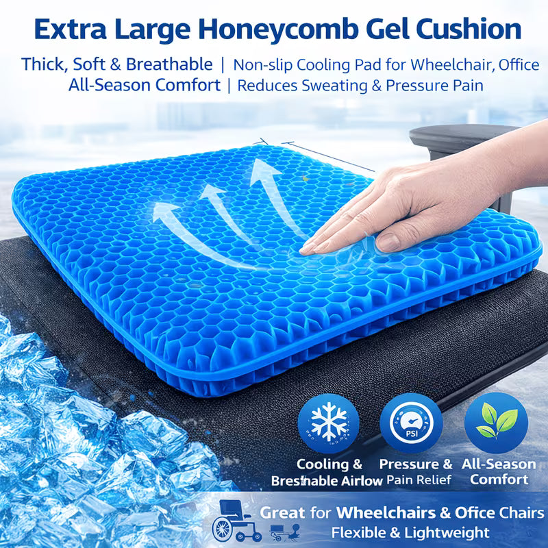 CoolRelief Honeycomb Gel Seat Cushion