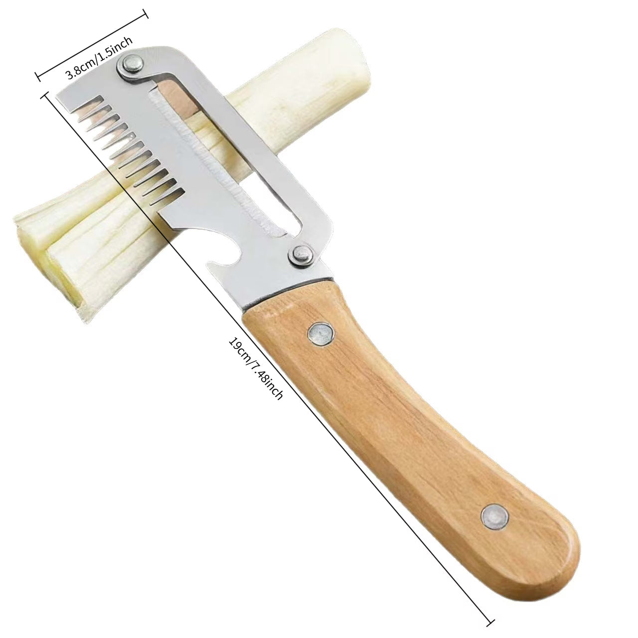 SliceGrip Pro Stainless Steel Onion Holder & Peeler Tool