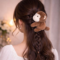 Plush Monkey Hair Clip
