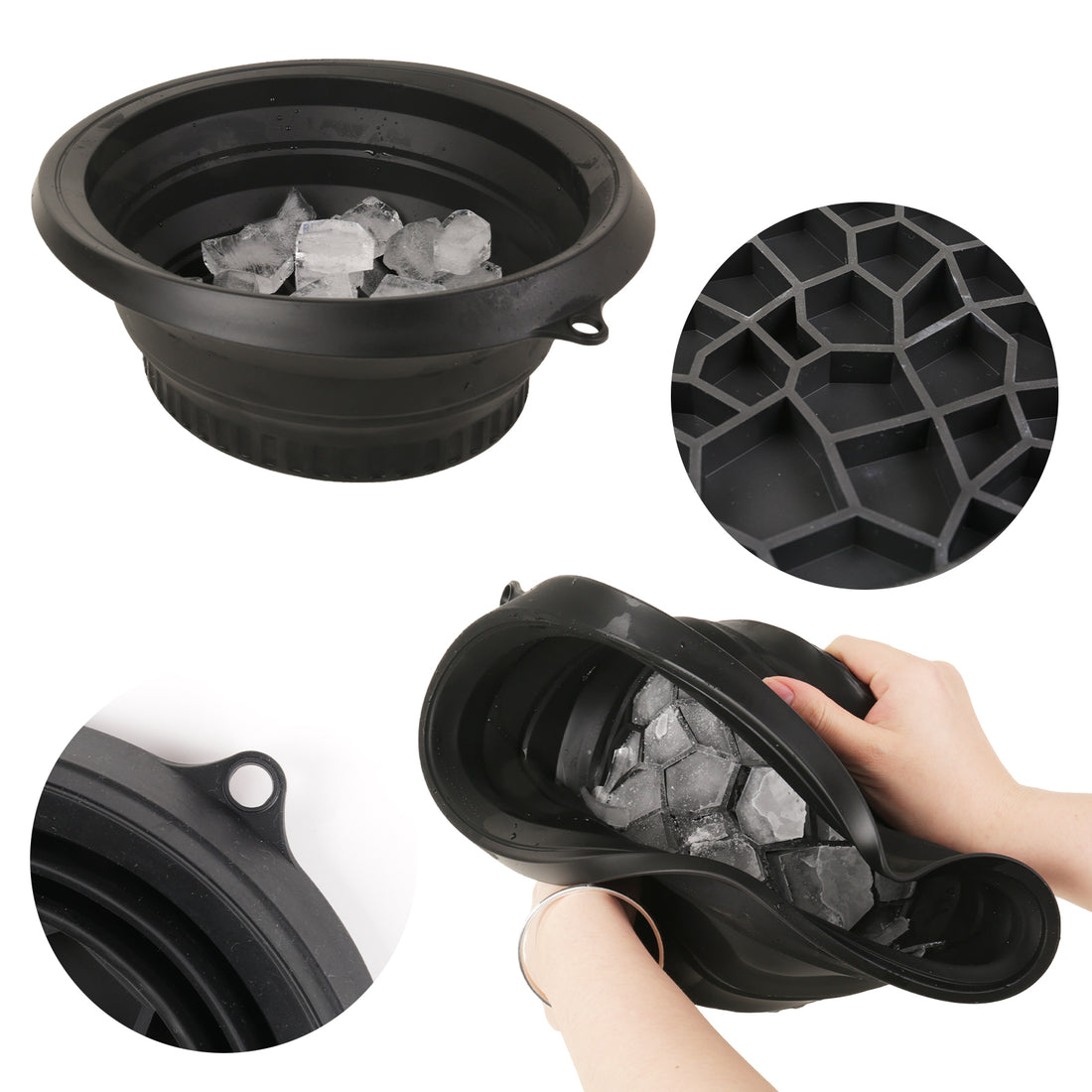 Collapsible Ice Facial Bowl – Portable Silicone Basin for Cold Therapy, Skin Tightening & Refreshing Face Wash