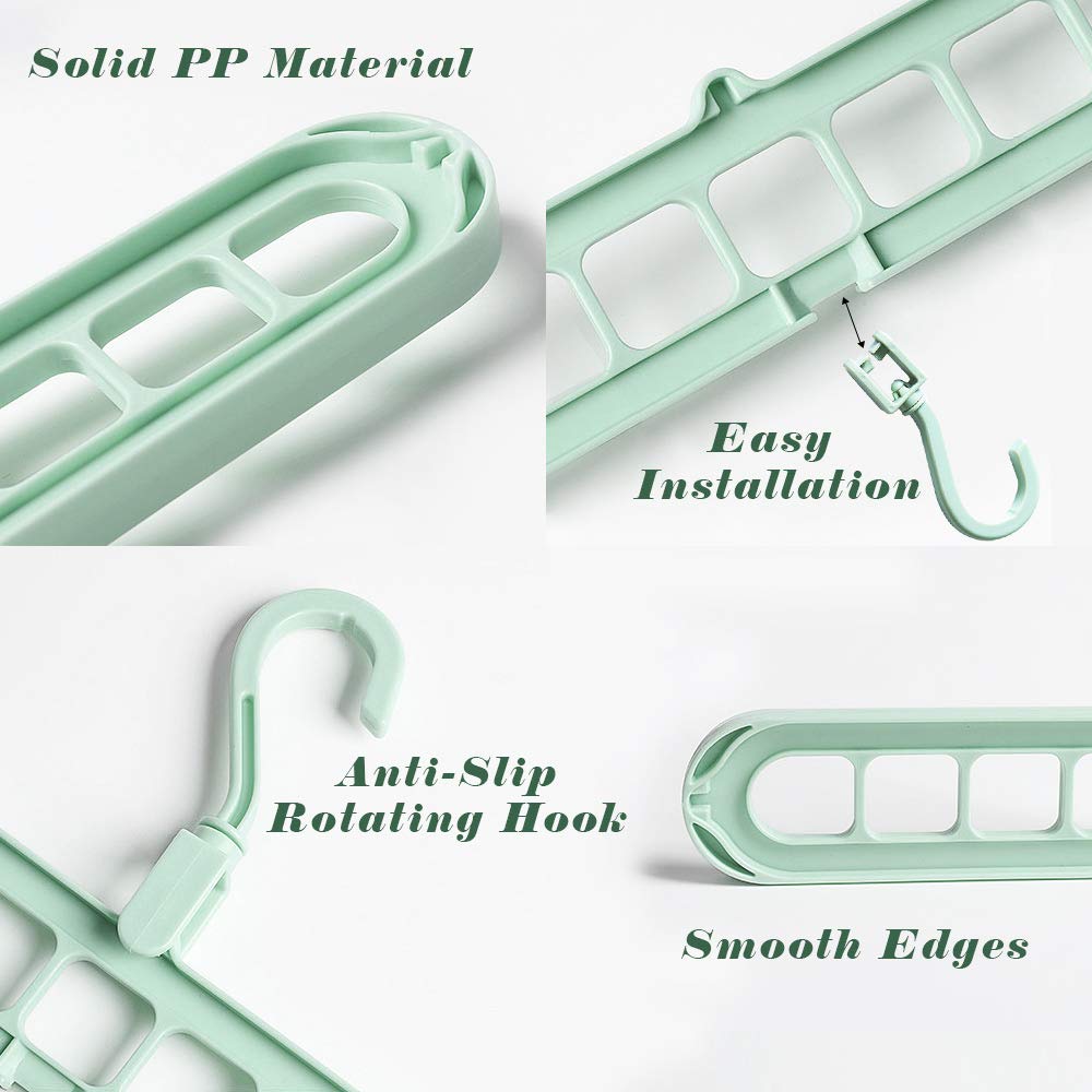 9 in 1 Space Saving Clothes Hangers (Pack Of 6)