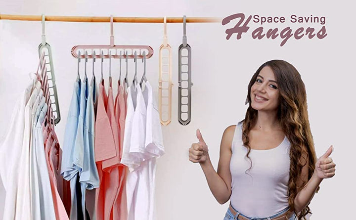 9 in 1 Space Saving Clothes Hangers (Pack Of 6)