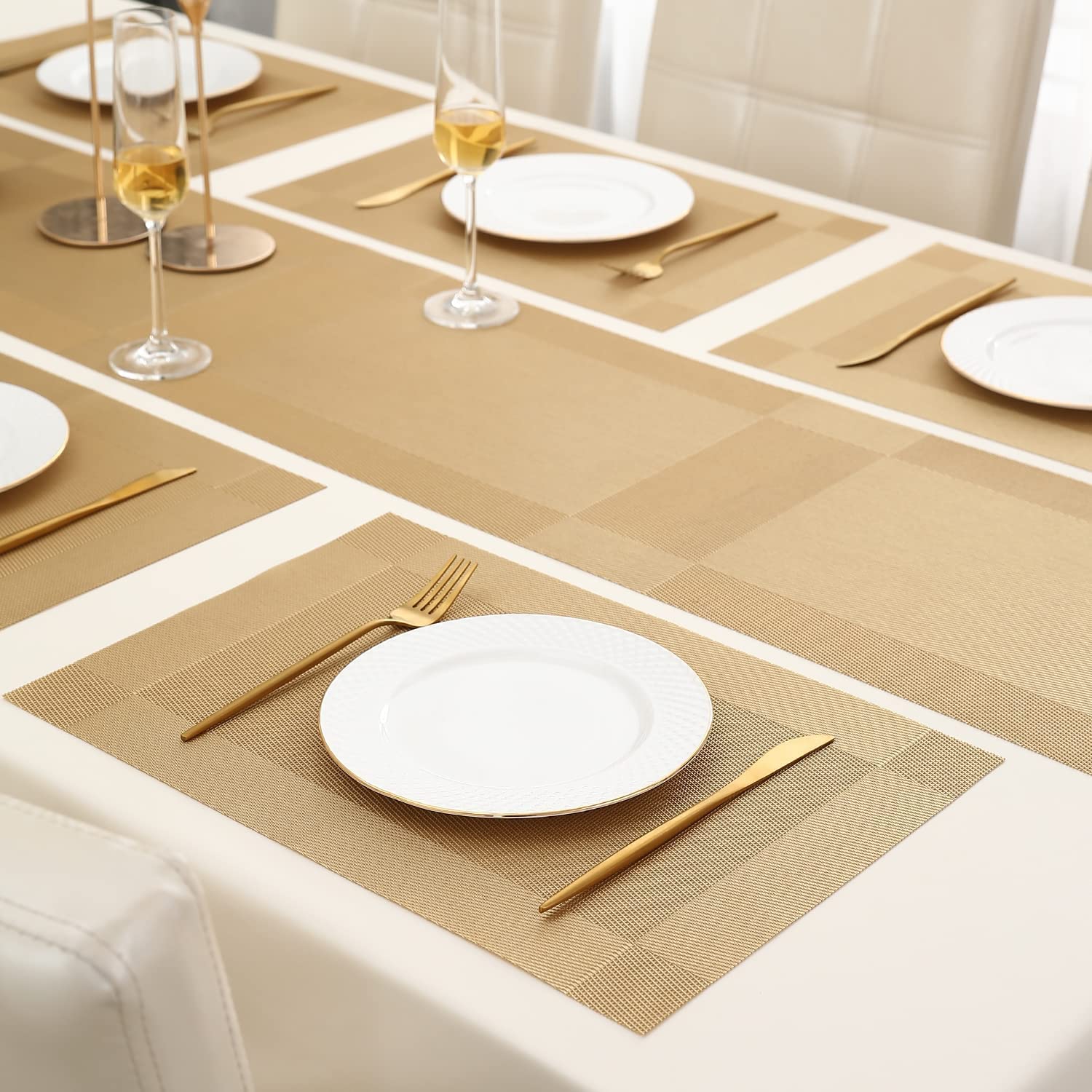 [Pack   Of   6]   Dining   Table   Heat-Resistant   Placemats