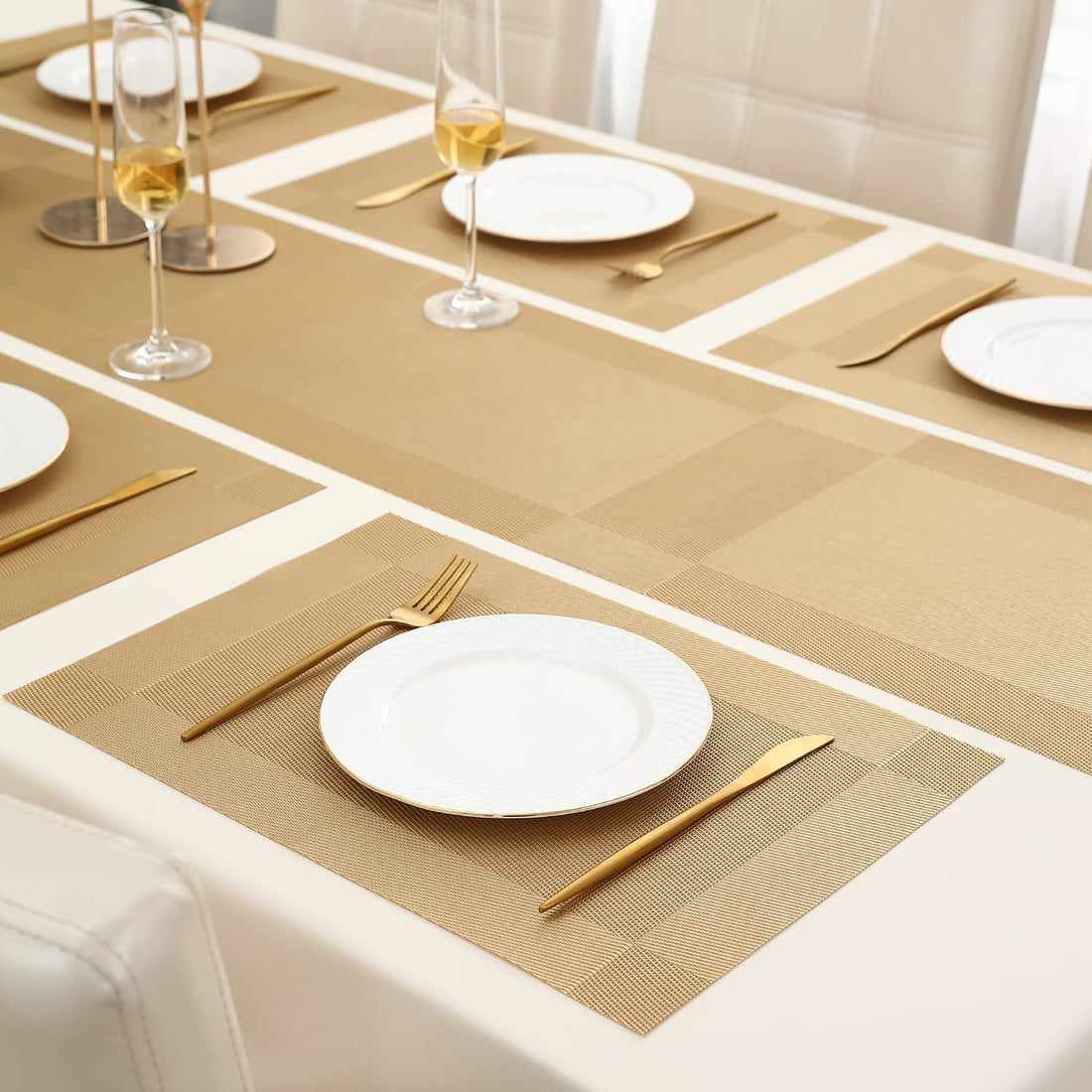 [Pack   Of   6]   Dining   Table   Heat-Resistant   Placemats