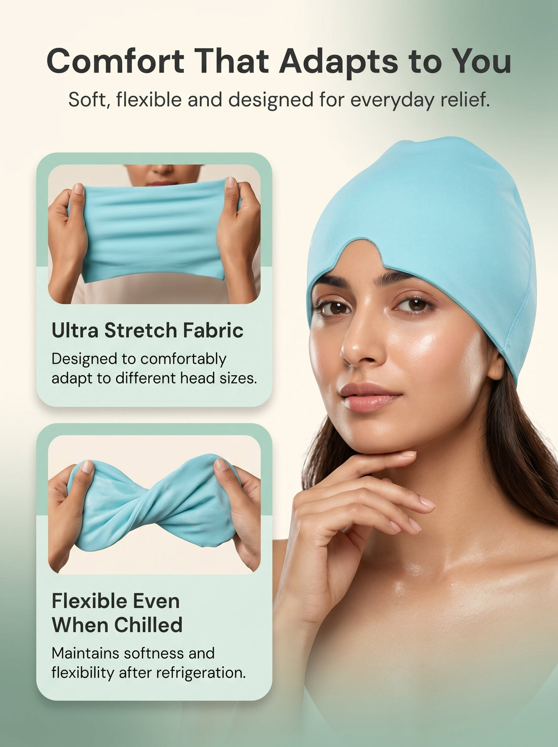 Headache Relief Cap | Cooling & Heating Therapy Wrap