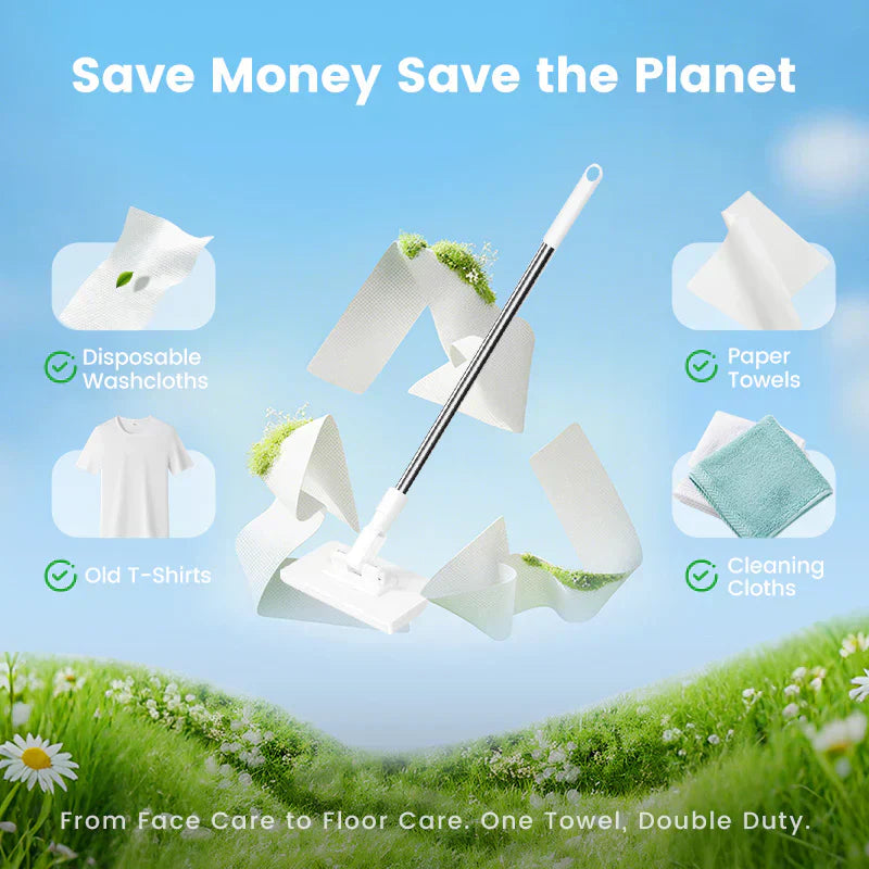 🧹 Easy-Clean Auto Clamp Disposable Dust Mop