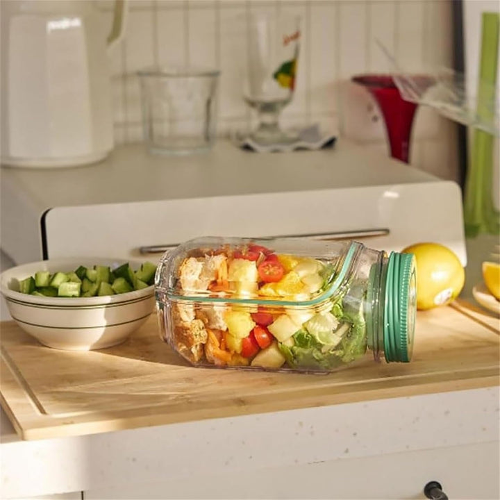 Portable Salad Jar with Sauce Cup