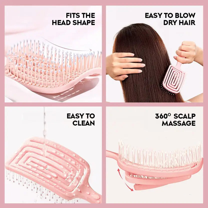 Viral 3D Flexible Hair Brush for All Hair Types