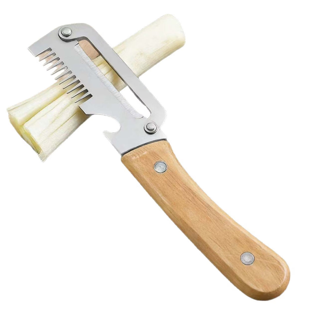 SliceGrip Pro Stainless Steel Onion Holder & Peeler Tool