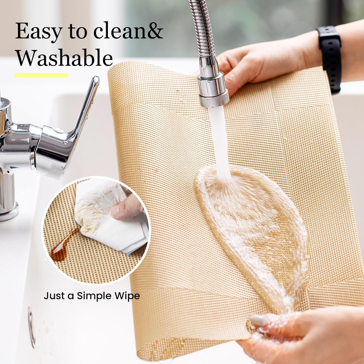 [Pack   Of   6]   Dining   Table   Heat-Resistant   Placemats