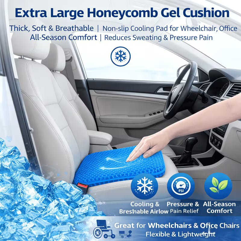 CoolRelief Honeycomb Gel Seat Cushion