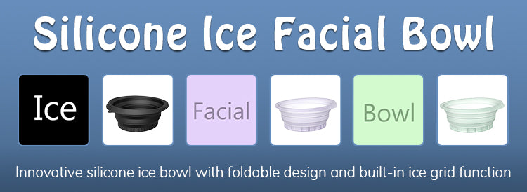 Collapsible Ice Facial Bowl – Portable Silicone Basin for Cold Therapy, Skin Tightening & Refreshing Face Wash