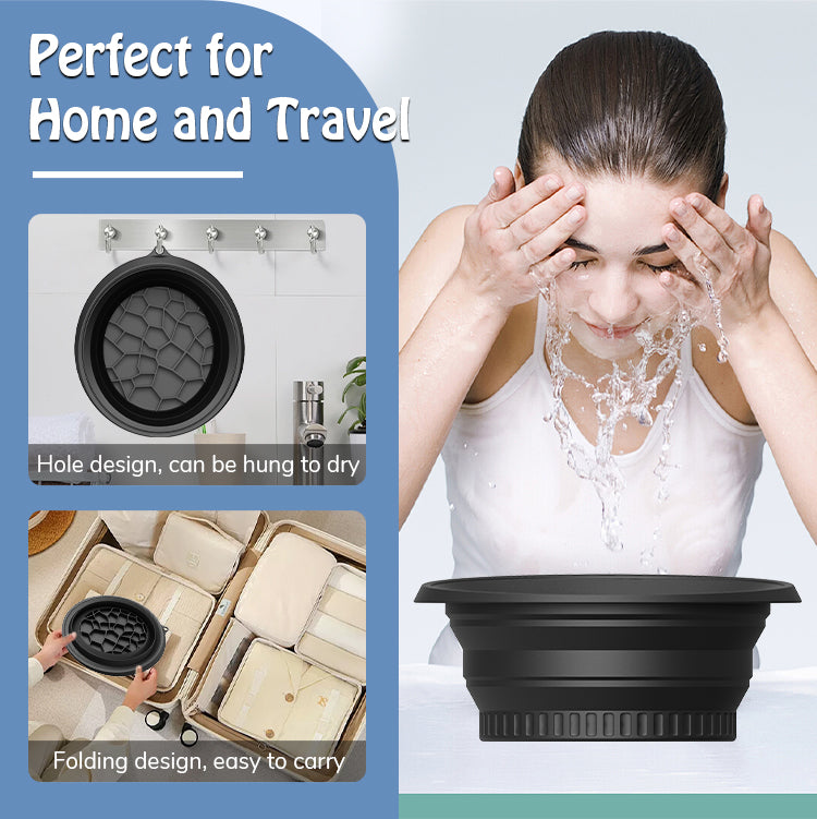 Collapsible Ice Facial Bowl – Portable Silicone Basin for Cold Therapy, Skin Tightening & Refreshing Face Wash