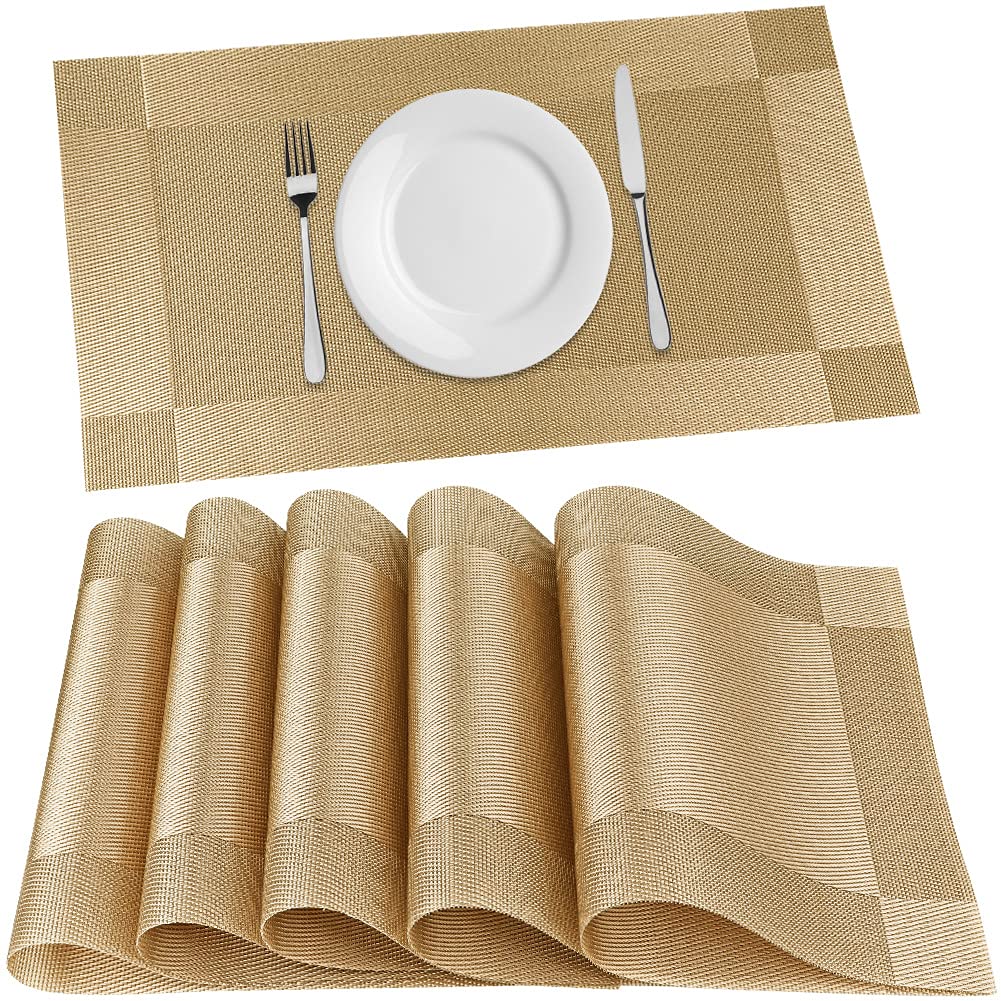 [Pack   Of   6]   Dining   Table   Heat-Resistant   Placemats