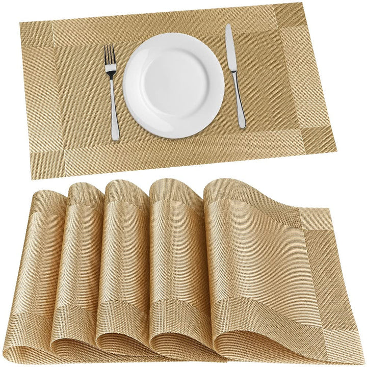 [Pack   Of   6]   Dining   Table   Heat-Resistant   Placemats