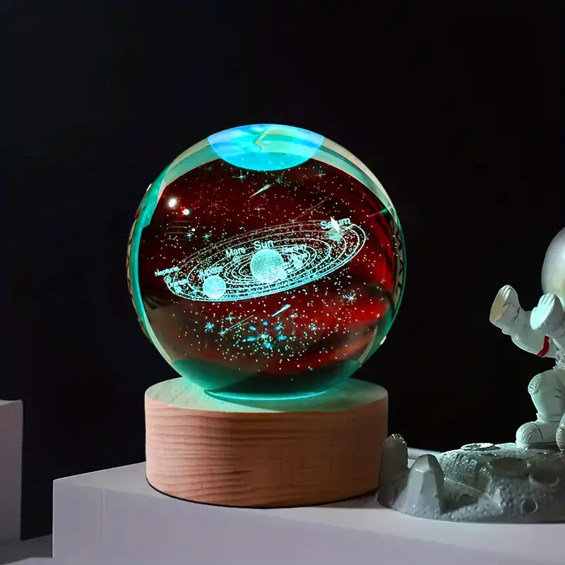 3D Galaxy Crystal Ball Lamp