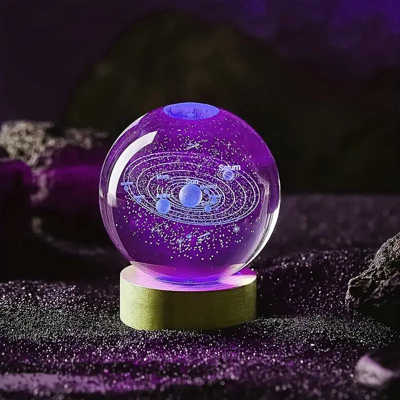 3D Galaxy Crystal Ball Lamp