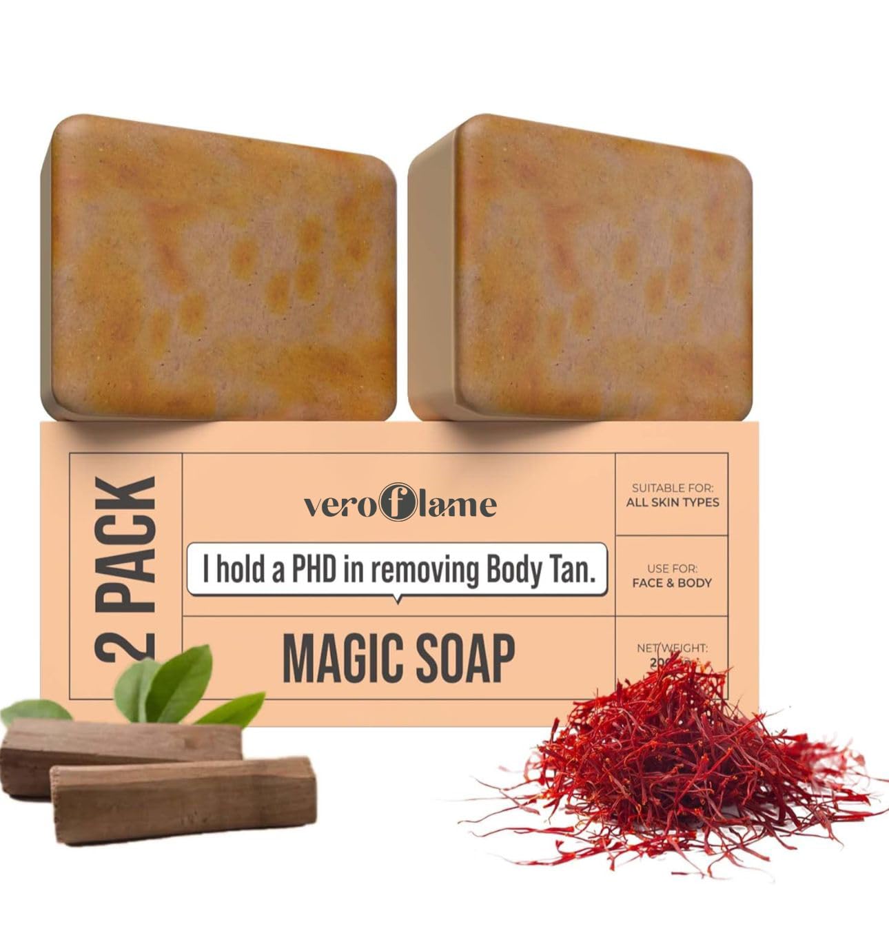 VeroFlame Soaps | Natural Herbal Soap| Skin Brightening Soap For Men & Women