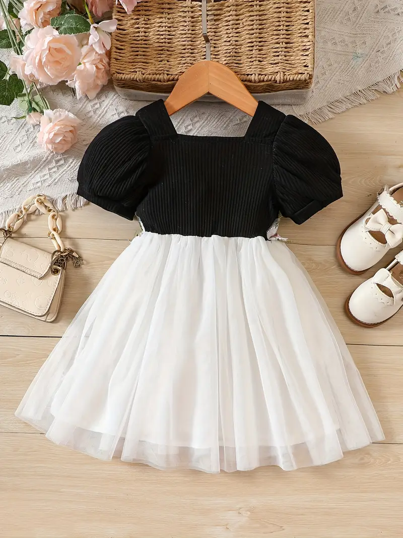 Elegant Baby Girl Dress with Floral Embellishments