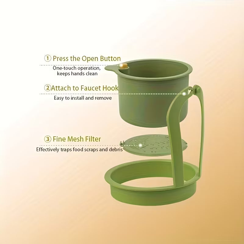 2-in-1 Press-to-Drain Kitchen Strainer Bowl – Multi-Function Fruit & Vegetable Washing Colander with Flip-Open Bottom Drain