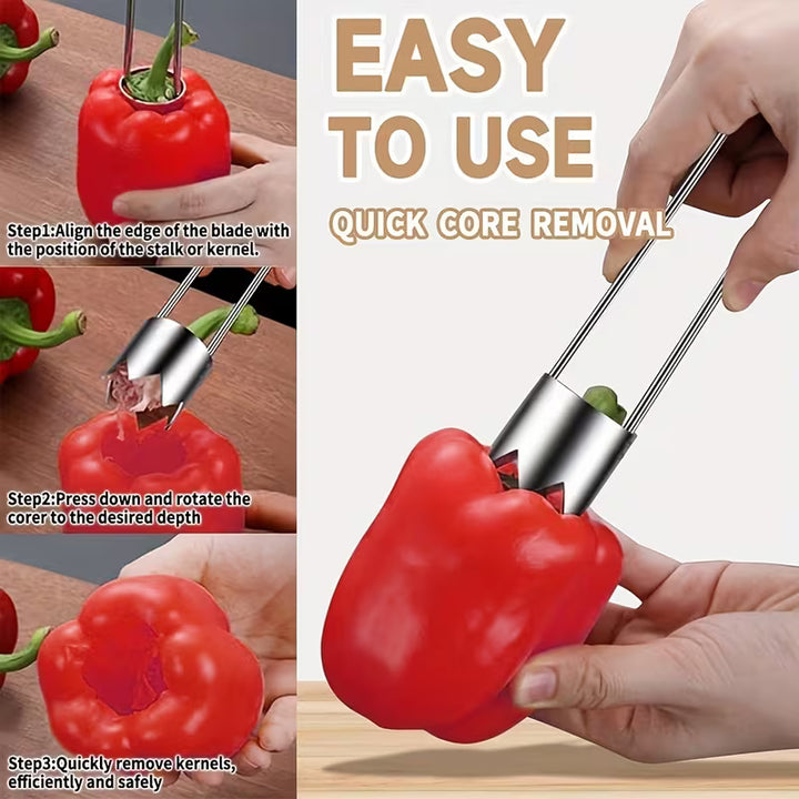 CoreEase Stainless Steel Fruit & Vegetable Corer Tool - Buy 1 Get 1 Free