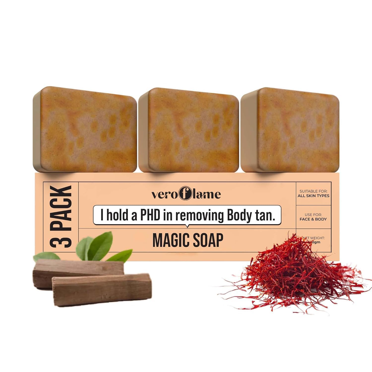 VeroFlame Soaps | Natural Herbal Soap| Skin Brightening Soap For Men & Women