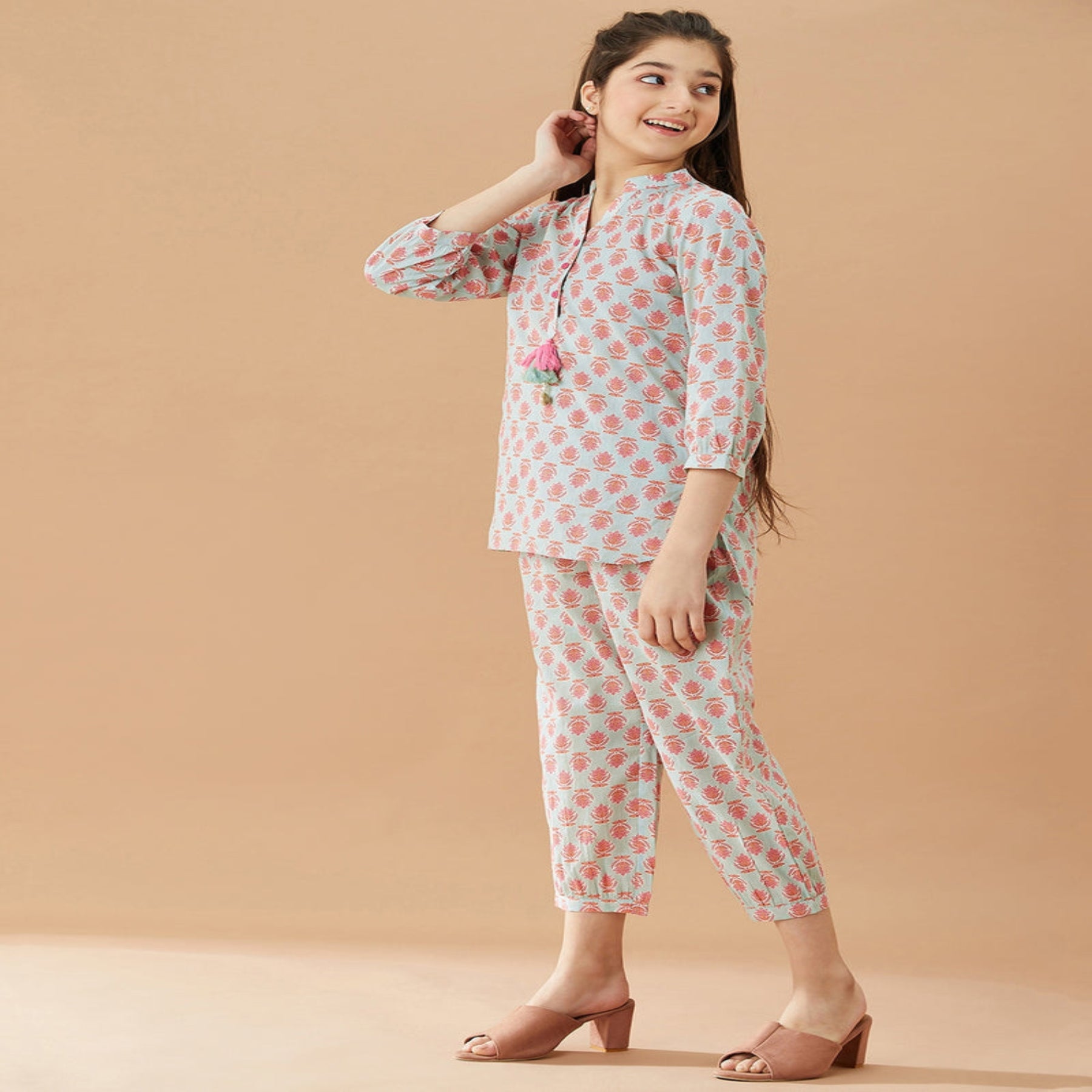 Elegant Printed Kurta Set for Girls – Casual & Festive Wear