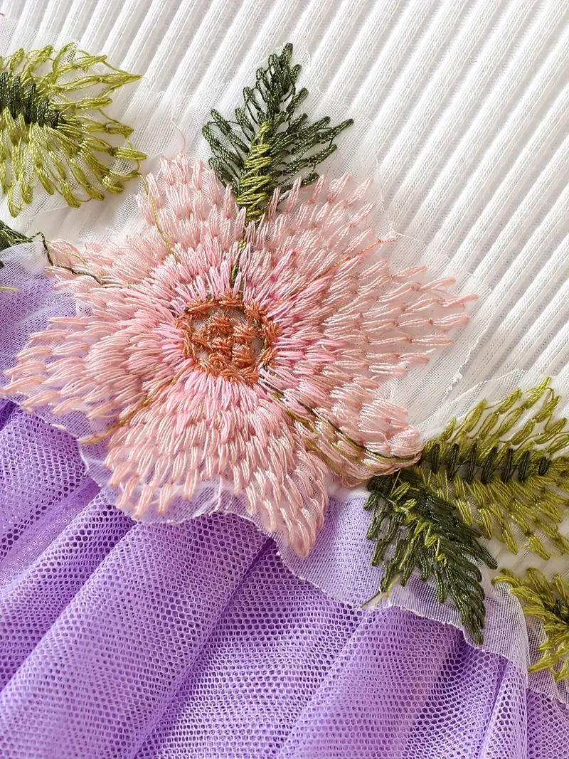 Elegant Baby Girl Dress with Floral Embellishments