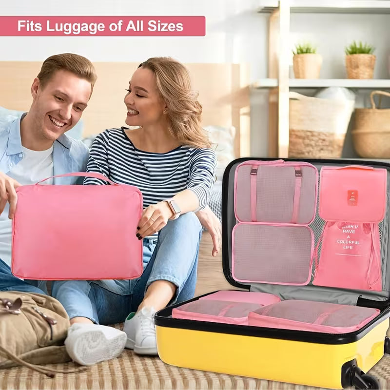 7-in-1 Travel Organizer Packing Cubes Set
