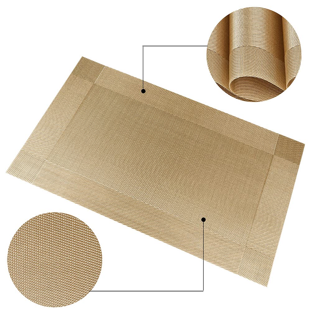 [Pack   Of   6]   Dining   Table   Heat-Resistant   Placemats