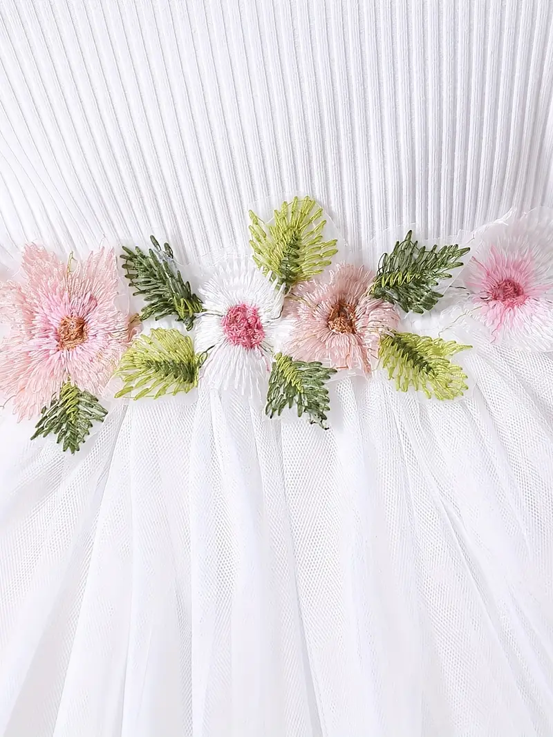 Elegant Baby Girl Dress with Floral Embellishments